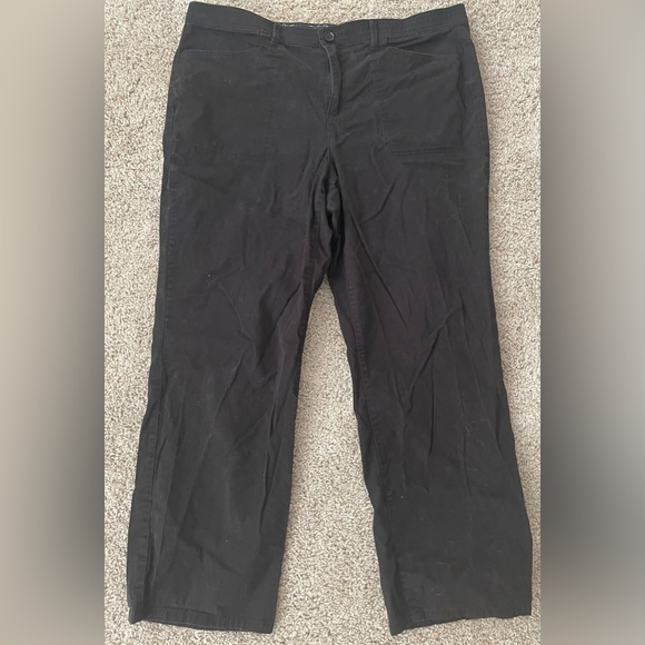 Gloria Vanderbilt Plus sz 18 Black Straight Leg Pants - Picture 1 of 5